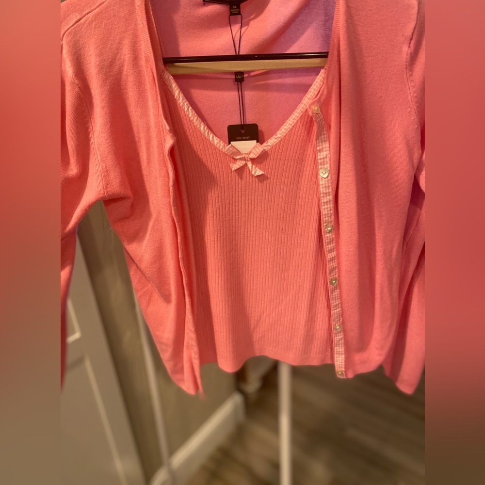 BCBG Pink cardigan  twin set